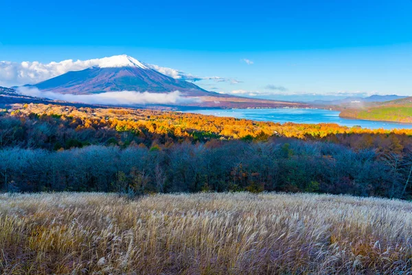 Bela Paisagem Montanha Fuji Yamanakako Lago Yamanaka Temporada Outono Japão — Fotografia de Stock