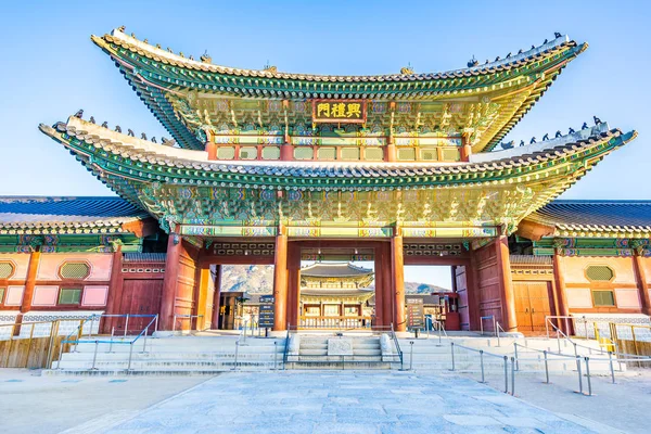 Krásná Architektura Budovy Gyeongbokgung Palace Soulu Jižní Korea — Stock fotografie