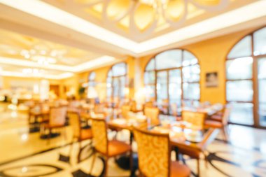 Soyut bulanıklık ve ufuk kahvaltı büfesi otel restoran ve kafe Cafe iç arka planı için