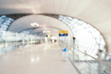 Soyut bulanıklık ve arka plan için Havaalanı terminal iç defocused