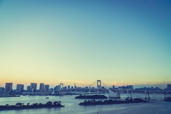 Prachtige Architectuur Cityscape Van Stad Tokio Met Regenboog Brug Gebouw — Stockfoto