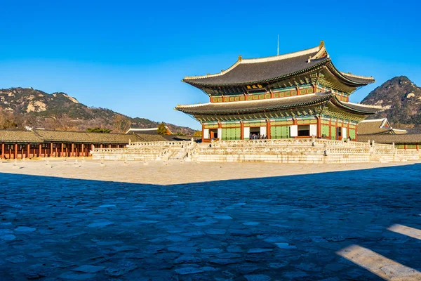 Bela Arquitetura Edifício Gyeongbokgung Palácio Seul Coreia Sul — Fotografia de Stock