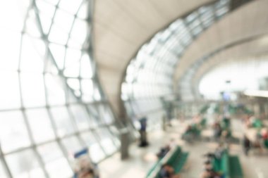 Soyut bulanıklık ve arka plan için Havaalanı terminal iç defocused