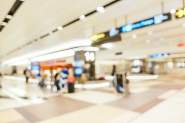 Soyut bulanıklık ve arka plan için Havaalanı terminal iç defocused