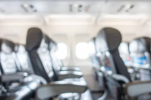 Αφηρημένη Θόλωσης Και Defocused Κάθισμα Στο Εσωτερικό Του Αεροπλάνου Για — Φωτογραφία Αρχείου