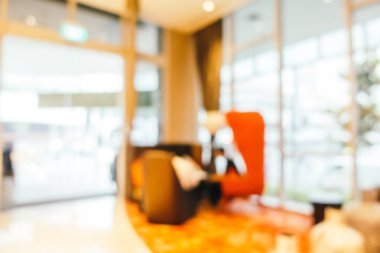 Özet olarak, arka plan için soyut bulanık ve odaksız otel ve lobi iç mekanı