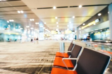 Soyut bulanıklık ve arka plan için changi Havaalanı terminal iç defocused