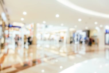 Arkaplan için mağaza içi soyut bulanıklık ve odaklanmış alışveriş merkezi