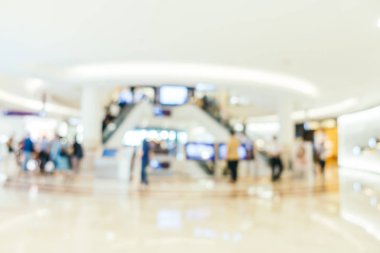 Arkaplan için mağaza içi soyut bulanıklık ve odaklanmış alışveriş merkezi