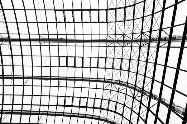 Abstract Glass Window Roof Architecture Exterior Background Black White Color — Stock Photo, Image