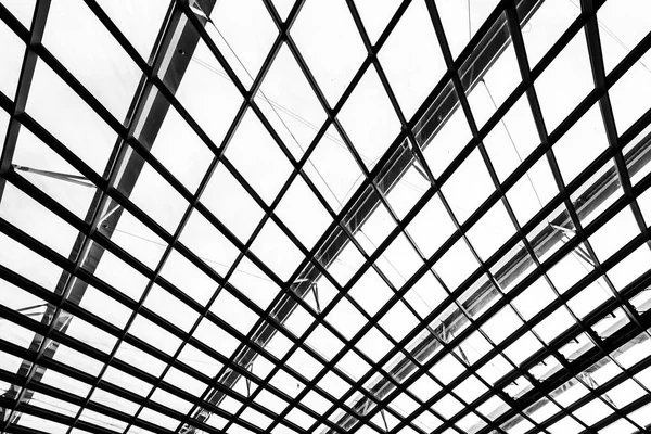 Abstract Glass Window Roof Architecture Exterior Background Black White Color — Stock Photo, Image