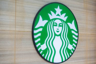 Nonthaburi, Tayland Jan 20 2018 Starbucks olduğunu Tayland ve dünya çapında ünlü kahve dükkanı
