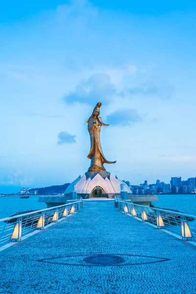 Bella Statua Kun Iam Punto Riferimento Nella Città Macao — Foto Stock