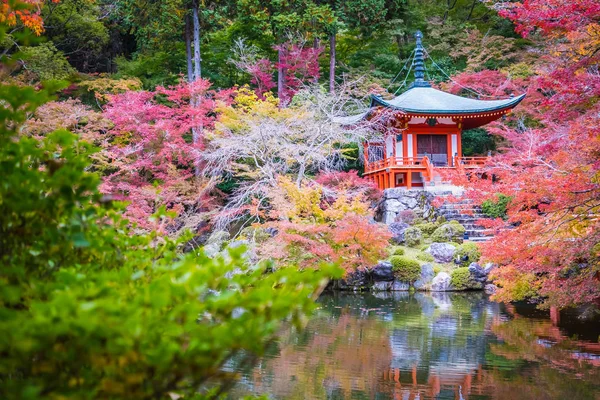 Schöner Daigoji Tempel Mit Buntem Baum Und Blatt Der Herbstsaison — Stockfoto