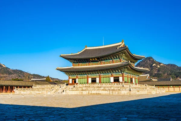 Vacker Arkitektur Byggnad Gyeongbokgung Palace Seoul Sydkorea — Stockfoto