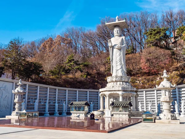 Bela Estátua Budismo Bongeunsa Temple Seul City Coreia Sul — Fotografia de Stock