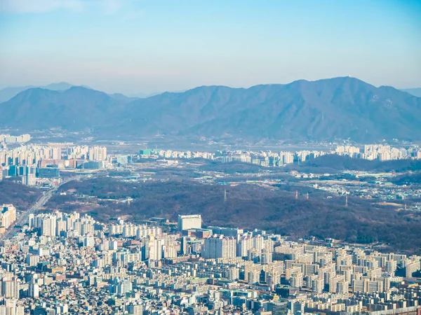 Bella Vista Aerea Dell Edificio Architettura Nella Città Seoul — Foto Stock