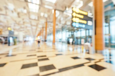 Soyut bulanıklık ve arka plan için changi Havaalanı terminal iç defocused