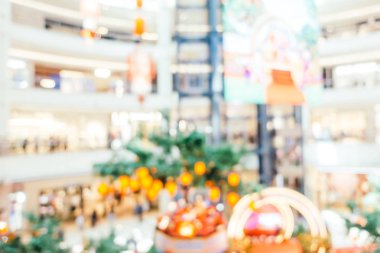 Arkaplan için mağaza içi soyut bulanıklık ve odaklanmış alışveriş merkezi