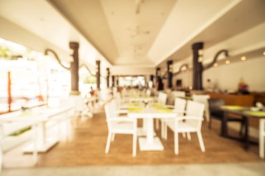 Arka plan için soyut bulanık restoran ve kafenin içi