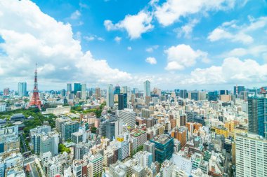 Tokyo şehir manzarası Japonya bina güzel mimari