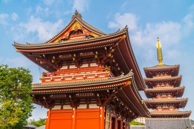 Güzel mimari Sensoji Tapınağı inşa ünlü ziyaret asakusa alan tokyo Japonya için yerdir