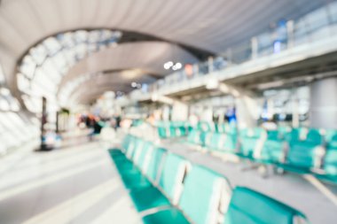 Soyut bulanıklık ve arka plan için Havaalanı terminal iç defocused