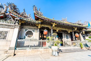 Longshan Tapınağı Tayvan taipei City popüler yeri bina güzel mimari olduğunu