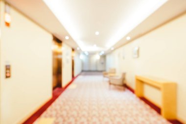Arka plan için soyut bulanık otel ve lobi iç mimarisi