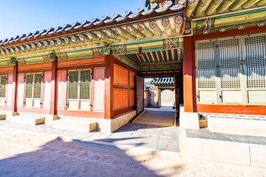 Gyeongbokgung Sarayı Seul Güney Kore'de bina güzel mimari