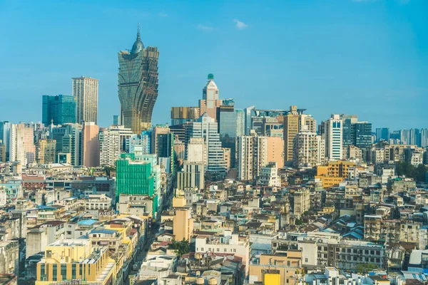 Bela Arquitetura Edifício Paisagem Urbana Horizonte Cidade Macau — Fotografia de Stock