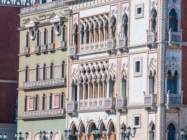 Hermoso Edificio Arquitectura Con Ventana Pared Exterior Estilo Italia — Foto de Stock