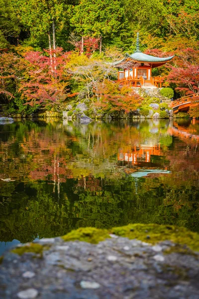 Prachtige Daigoji Tempel Met Kleurrijke Boom Blad Herfst Seizoen Kyoto — Stockfoto