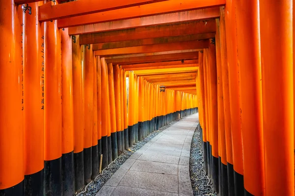 Vackra Fushimi Inari Shrine Templet Kyoto Japan — Stockfoto