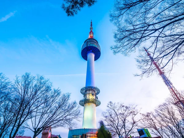 Schöne Architektur Gebäude Seoul Turm Auf Namsan Berg Wahrzeichen Von — Stockfoto