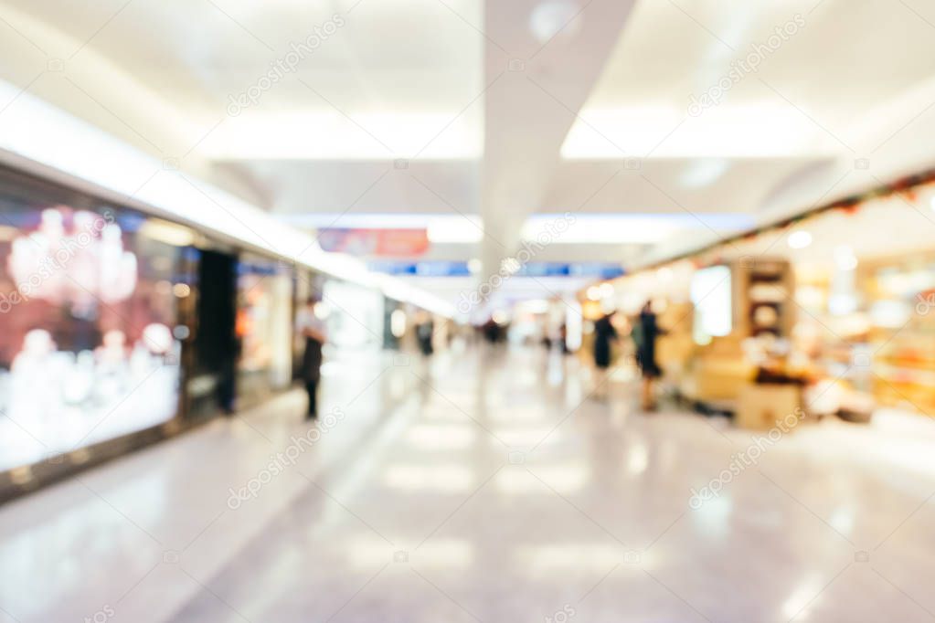 Abstract blur shopping mall of department store interior for background
