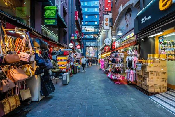 Seoul Südkorea Dezember 2018 Myeong Dong Market Ist Der Beliebte — Stockfoto