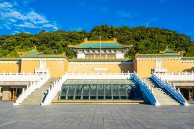Taipei Ulusal Sarayı Müzesi Tayvan seyahat için dönüm noktası dış bina güzel mimari