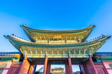 Gyeongbokgung Sarayı Seul Güney Kore'de bina güzel mimari