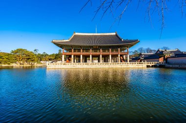 Gyeongbokgung Sarayı Seul Güney Kore'de bina güzel mimari