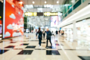Soyut bulanıklık ve arka plan için changi Havaalanı terminal iç defocused