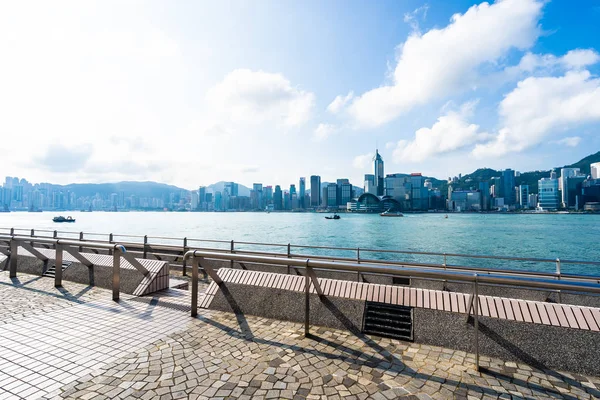 Bella Architettura Edificio Esterno Paesaggio Urbano Hong Kong Città Skyline — Foto Stock