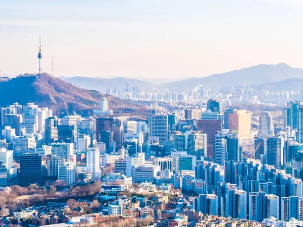 Bina Cityscape Kulesi Seoul City Güney Kore ile güzel mimari