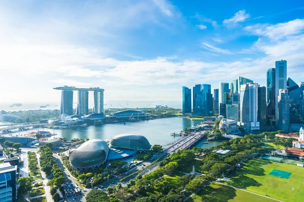 Prachtige Architectuur Bouwen Exterieur Stadsgezicht Skyline Van Stad Van Singapore — Stockfoto