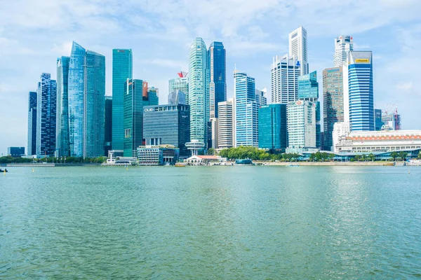 Singapour Jan 2019 Beau Gratte Ciel Architectural Autour Baie Marina — Photo