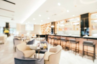 Özet olarak, arka plan için soyut bulanık ve odaksız otel ve lobi iç mekanı