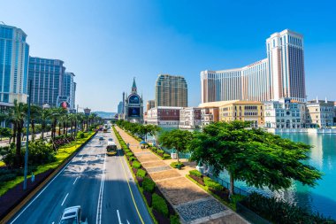 Venedik güzel mimari yapı ve diğer otel resort ve gece macau şehir casino