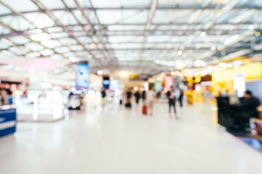 Soyut bulanıklık ve arka plan için Havaalanı terminal iç defocused
