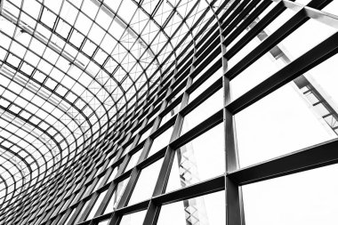 Arka cam pencere çatı mimari dış siyah ve beyaz renkli arka planı için