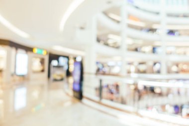 Arkaplan için mağaza içi soyut bulanıklık ve odaklanmış alışveriş merkezi